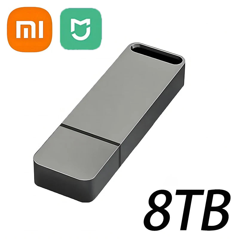 Xiaomi Mijia 16TB Flash Drive OTG USB3.2 Super High Speed Transfer Pen Drive Key 8TB Portable Mini Metal Memory Drive Waterproof