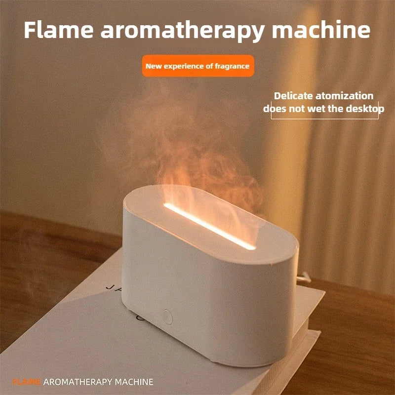 Aroma Diffuser Air USB Bedroom Desktop Coloful Atmosphere Lights Humidifier Ultrasonic Essential Oil Flame Lamp Difusor