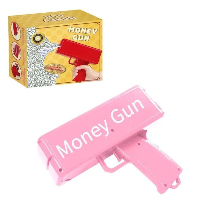 New Money Pistol Gun Throwing Machine Game Party Wedding Birthday Toys Party Banknote Shoot Pistol Paper Money Shooter Toy