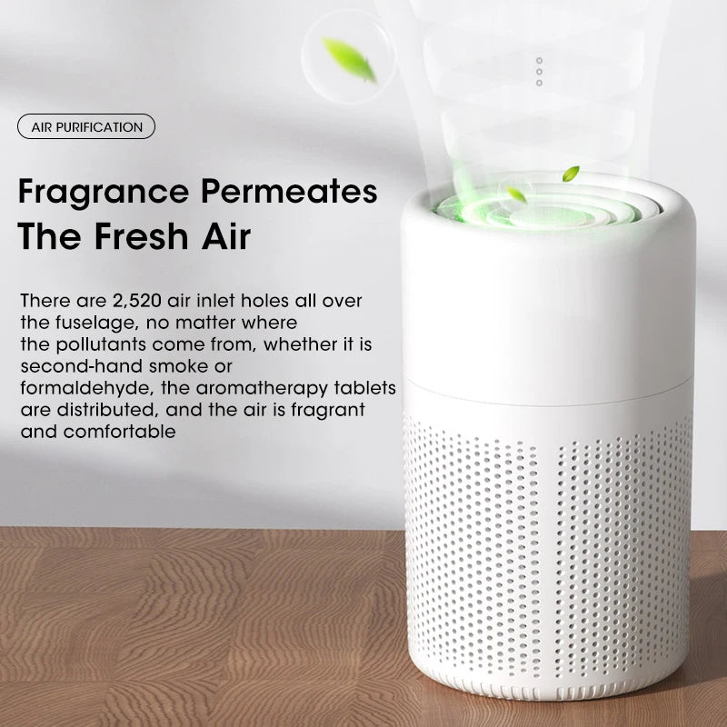 Portable Air Purifier Household Air Cleaner Mini Desktop Air Purifier With HEPA Filter Air Freshener Air Cleaner For Home Office