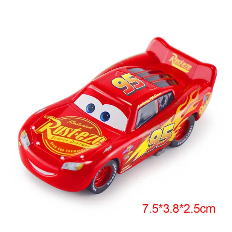 Disney Pixar Cars 3 Toys Lightning Mcqueen Race Div Fritter Miss Frank Collection 1:55 Diecast Metal Alloy Model Car Toy Gifts