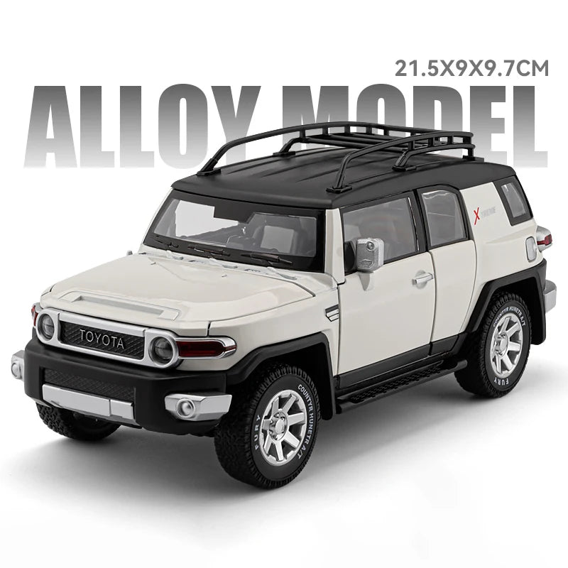 1:24 TOYOTA FJ Cruiser Alloy Car Model Diecast & Toy Metal Off-road Vehicles Car Model Sound and Light Simulation Childrens Gift