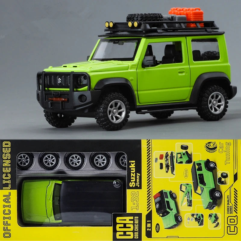 Assembly Version 1:32 Suzuki Jimny SUV Alloy Modified Car Model Diecasts Metal Off-road Vehicles Model Simulation Kids Toys Gift