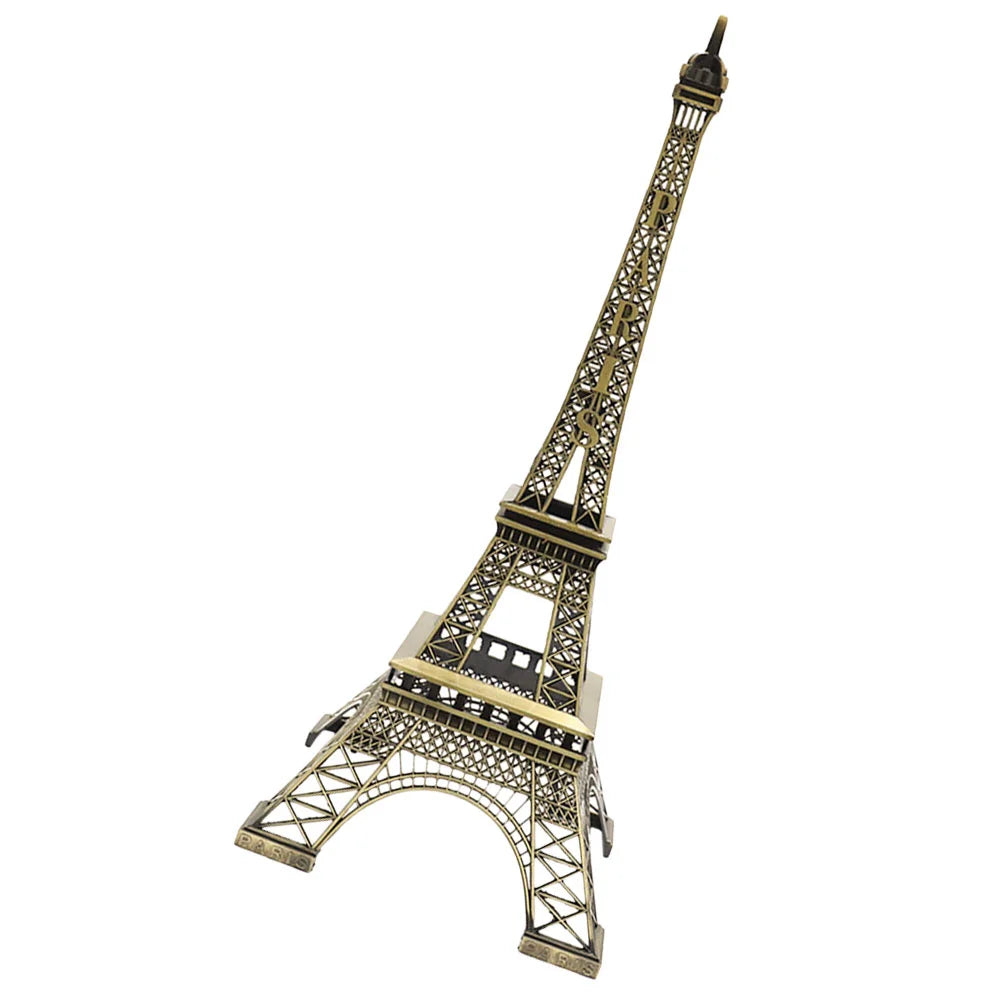 Eiffel Eiffel Tower Ornament Decor Tabletop Iron Metal Figurine French Architecture Building Model Replica