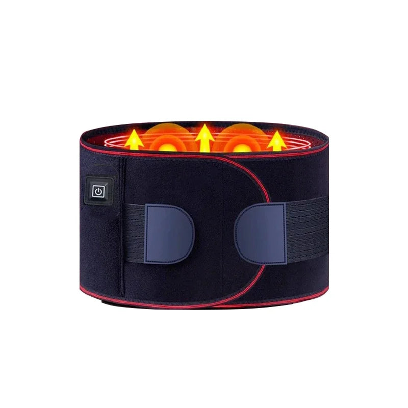 Electric Heating Belt With Adjustable Temperature Vibration Massage Waist Warmth and Hot Compress Belt Lumbar support pillow