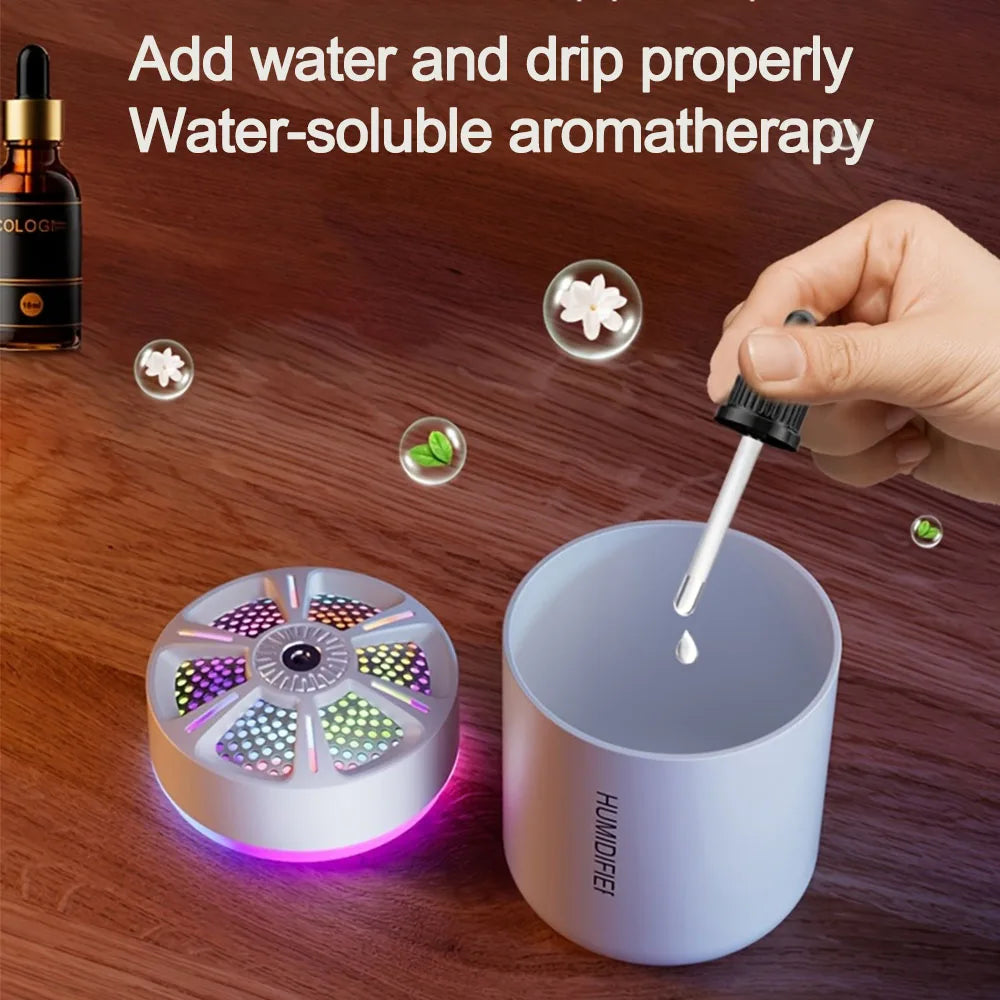 180ML Mini Air Humidifier USB Electric  Aroma Diffuser Essential Oil Purifier Aromatherapy Mist Maker Lights for Car Office Home