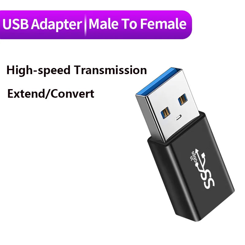 USB 3.0 Connector USB To USB Adapter 5Gbps Gen1 Male to Male Female USB Converter SSD HDD Cable Extender USB 3.0 Extension Plug