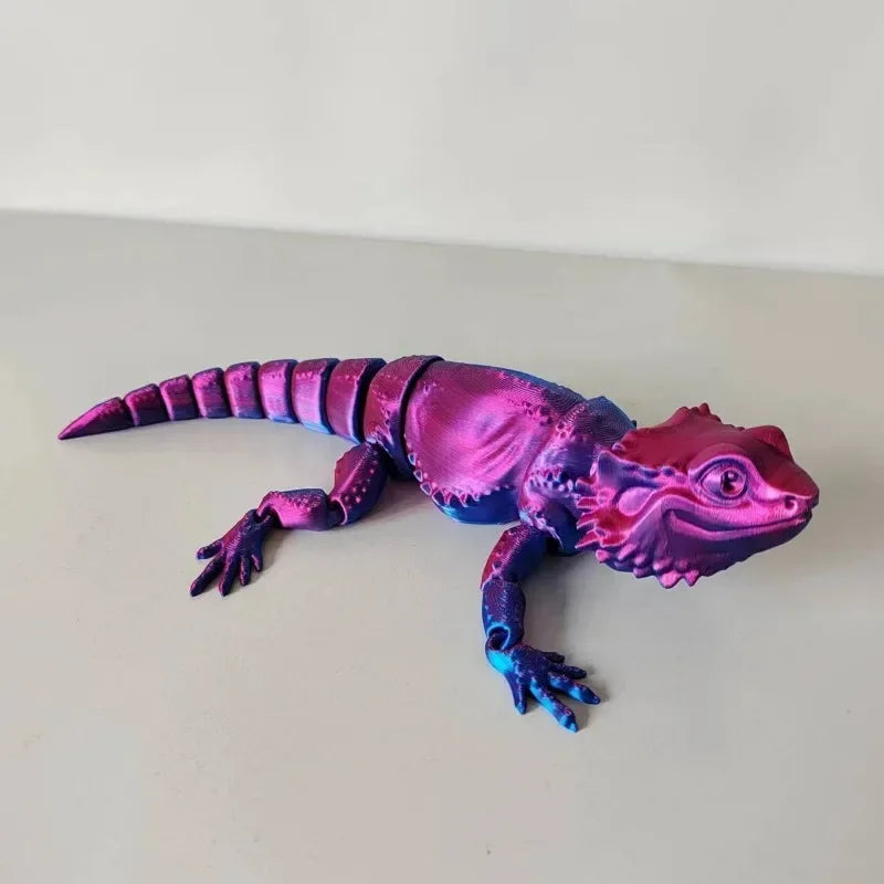 3D Print Chameleon Crawling Lizard Model Children's Small Toys 3D Print Gradient Color Jewelry Hobbyist Model