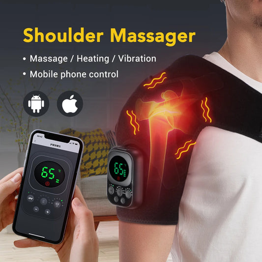 Detachable Wireless Control Electric Heating Vabration Shoulder Knee Vibration Massager Brace Pain Relief Knee Massage Belt