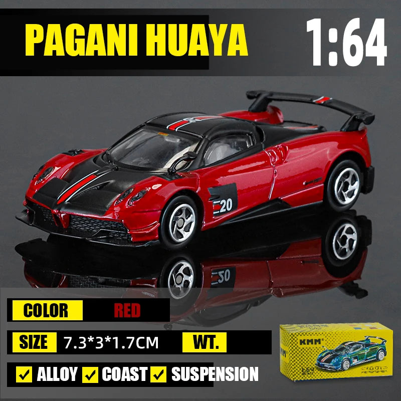 KMM 1:64 Scale Pageni Huayra BC Racing Sports Car Alloy Diecast Exquisite Miniature Model Kid Gift Merry Christmas Collect Decor