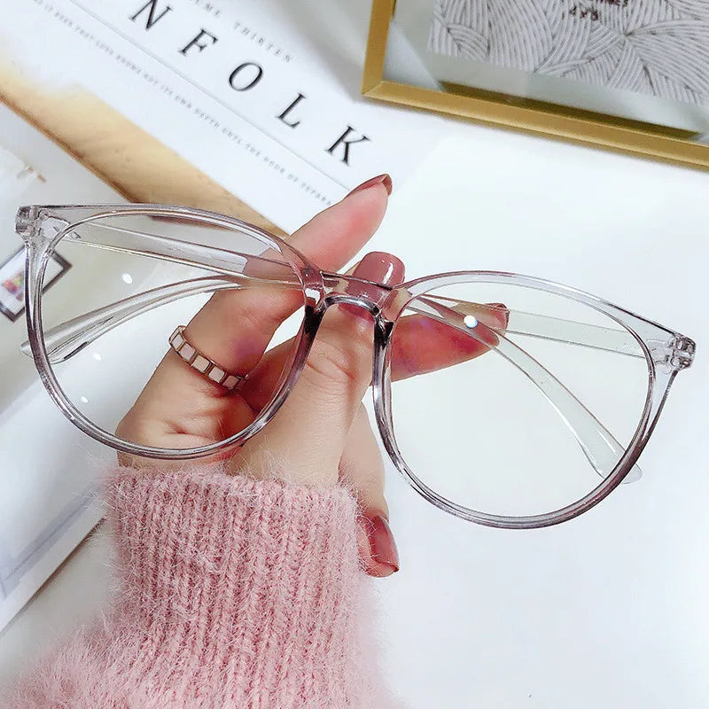 Anti Radiation Glasses for Women Retro Round Frame Fashion Eyeglasses