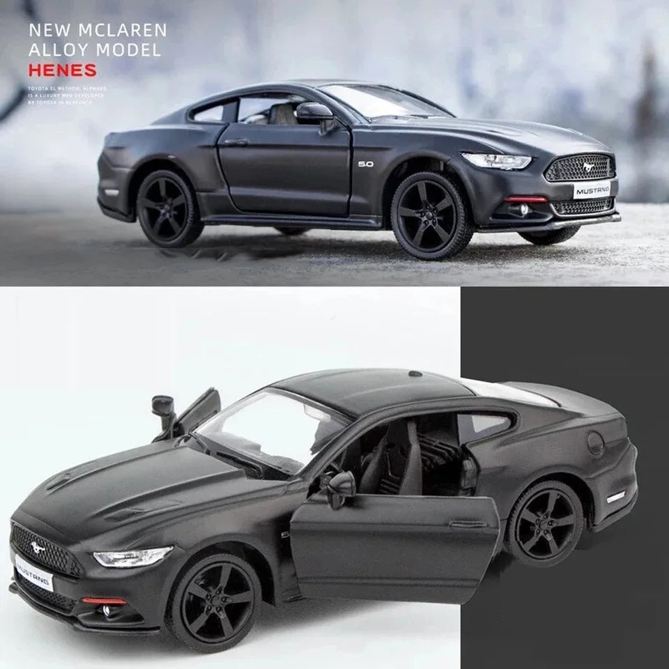 5 Inch Matte Black Car Simulation Diecasts & Toy Vehicles T1 Bus G63 Mustang F150 GTR Supra 1:36 Alloy Model Gifts For Children