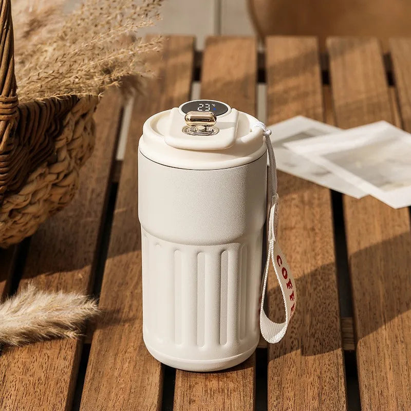 450ML Temperature Display Coffee Cup High Beauty Couple Gifts Cup Thermal Portable Tumbler Thermos for Coffee Water Bottle