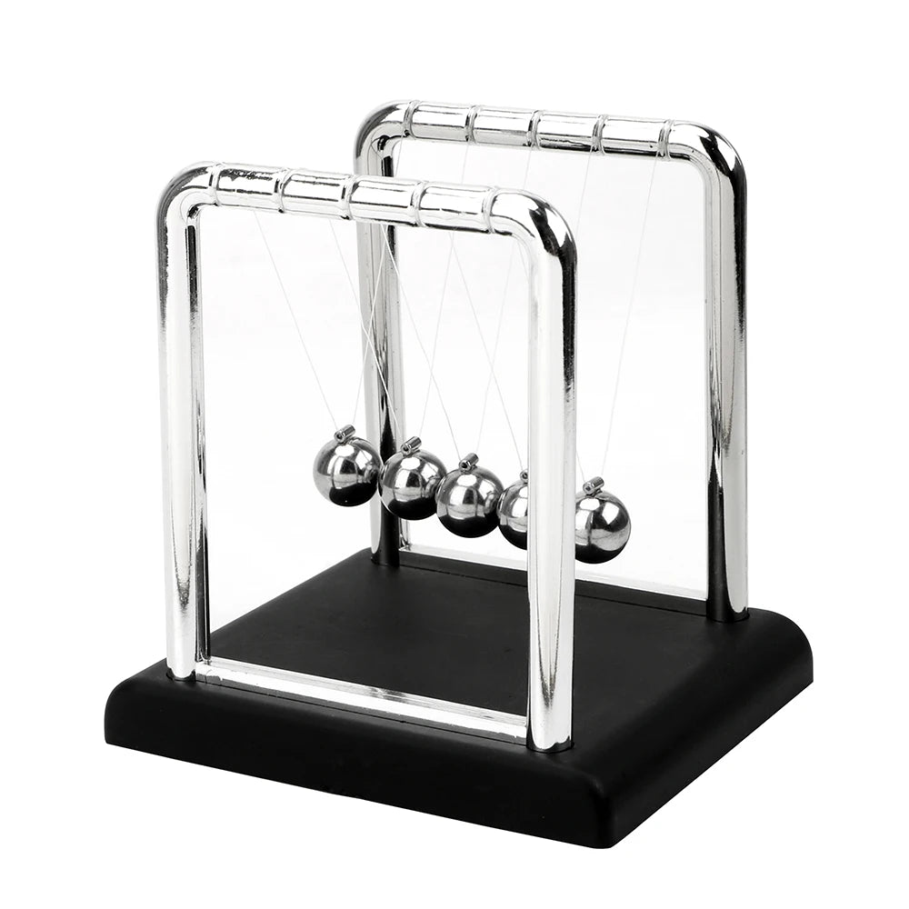 Physics Science Pendulum Desk Table Decor Newton's Cradle Newton Ball Steel Balance Ball Metal Pendulum Ball