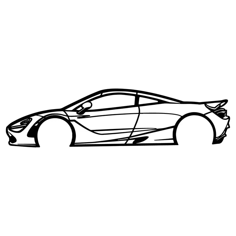 Sport Car Outline Silhouette Wall Art Sticker Vinyl Home Decor Room Garage Automotive Services Shop Auto Repair Decal Mural S612