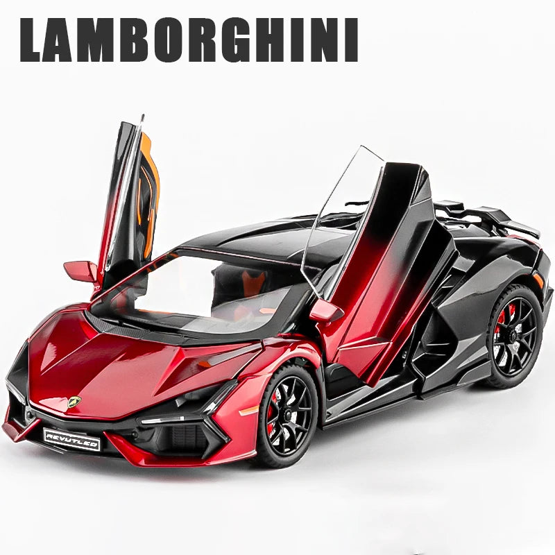 1:24 Lamborghini Revuelto Supercar Alloy Car Diecasts & Toy Vehicles Metal Toy Car Model Sound and light Collection Kids Toy