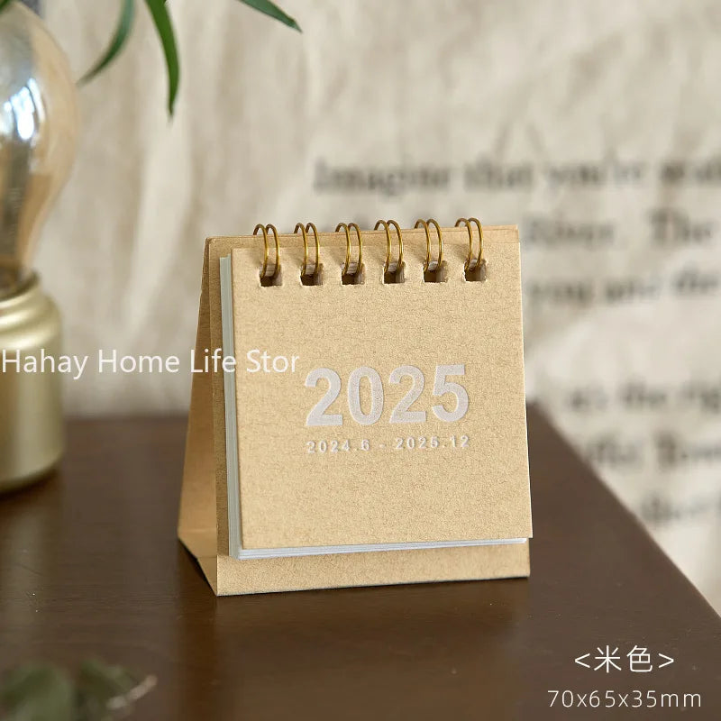 2025 Desk Calendar Kawaii Mini Calendar Books To Do List Daily Monthly Yearly Planner Time Manegement Desk Decorations تقاويم