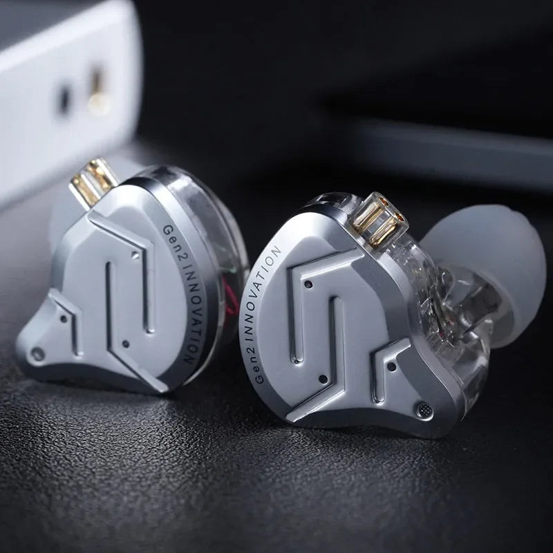 KZ ZSN Pro 2 Hybrid Drive 1BA+1DD in Ear Metal Earphones HIFI Bass Headset DJ Music Earbuds Sport Noise Cancelling Headphone