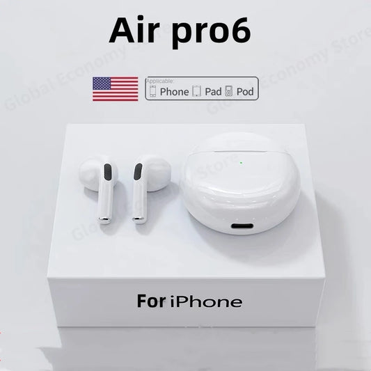 NEW Original Air Pro 6 TWS Wireless Headphones Fone Bluetooth Earphones Mic Pods In Ear Earbuds Earbuds sport Headset For Xiaomi