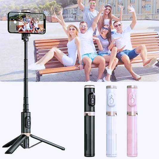 2025 NEW Bluetooth Selfie Foldable Wireless Tripod with Bluetooth Shutter Monopod Live Photograph for iphone