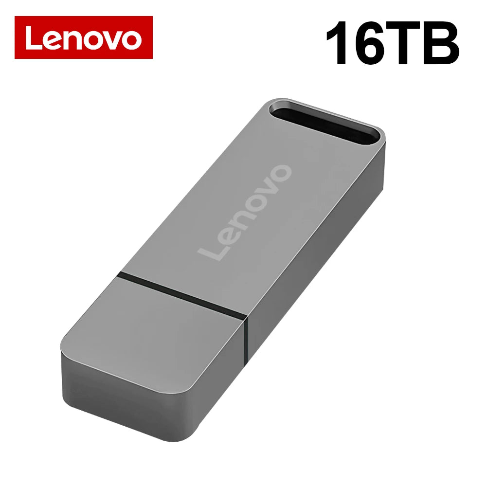 Lenovo 16TB USB Flash Drives USB 3.0 Metal Pen Drive 8TB OTG High Speed Pendrive Portable Ssd 4tb 2TB Usb Memories For Laptop PC