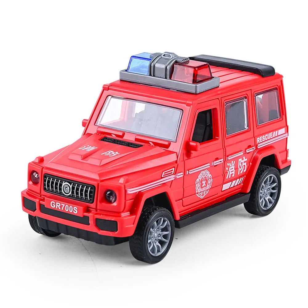 Inertial Car Toy Fire Truck Ambulance Car Model No Battery Required Openable Door Drop-resistant Smooth Surface Coasting