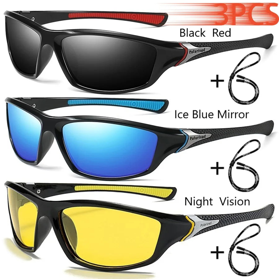 Men And Women Outdoor Sports Polarized Sunglasses With Chain Cycling Climbing Skiing Fishing Vintage Sun Glasses UV400 Eyewear