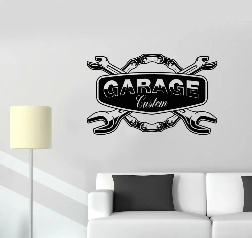 Vinyl Wall Decal Garage Decoration Machinery Auto Service Auto Repair Shop Wall Decoration Home Garage Fashion Decoration Ck9