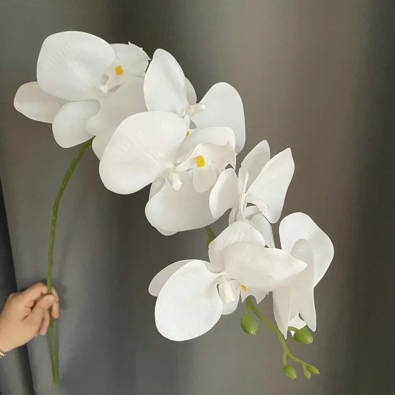 97CM European Autumn 9-prong Plush Phalaenopsis Hotel Home Furnishing Flower Art Decoration Photography Shooting Props