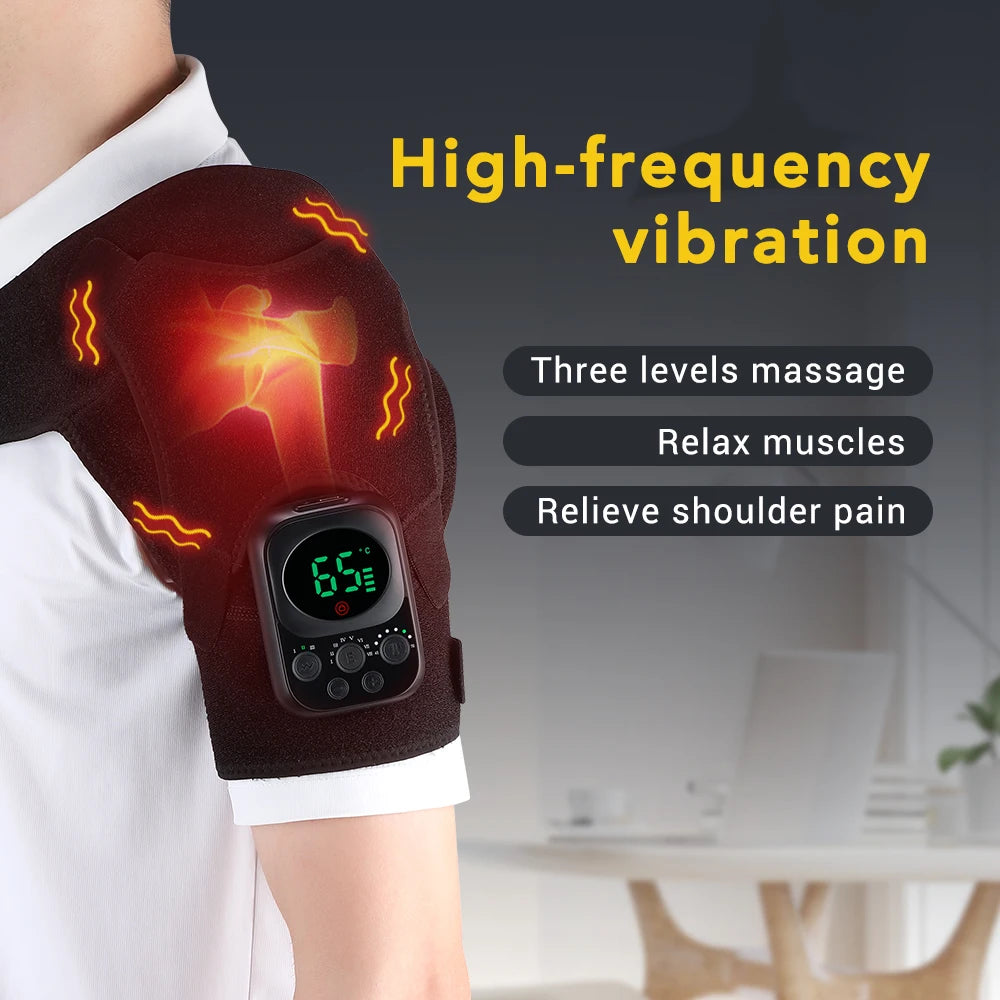 Detachable Wireless Control Electric Heating Vabration Shoulder Knee Vibration Massager Brace Pain Relief Knee Massage Belt