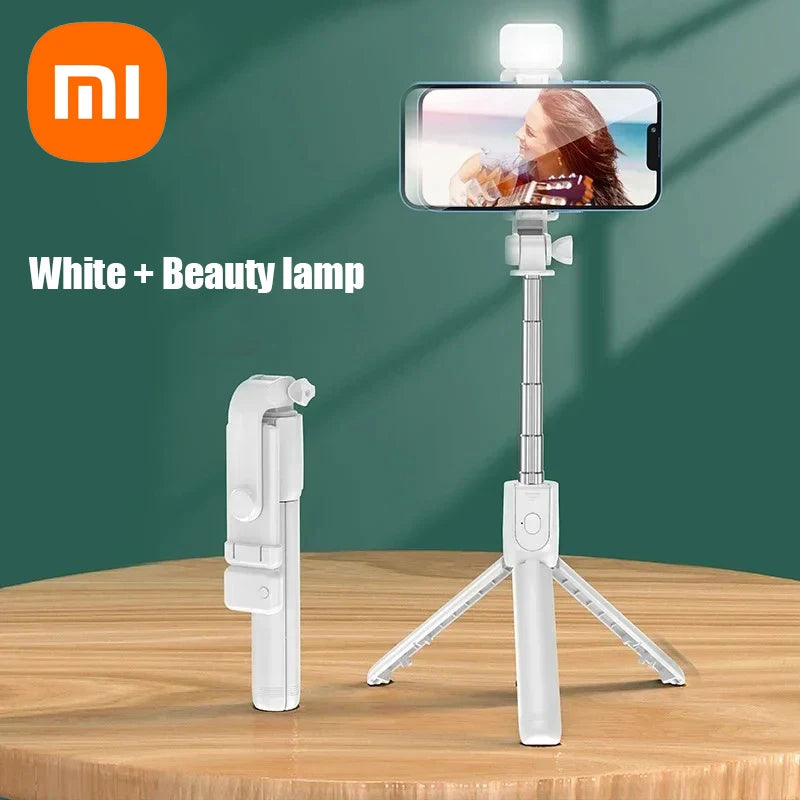 Xiaomi Bluetooth Selfie Stick Tripod Holder With Remote Shutter Fill Light Extendable Wireless Remote Retractable Phone Stand