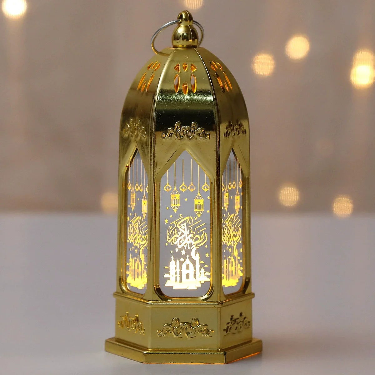 Starry Moon Candle Wind Lamp Ramadan Decoration for Home Led Lantern Ornament Eid Mubarak Party Islamic Muslim Decors Supplies