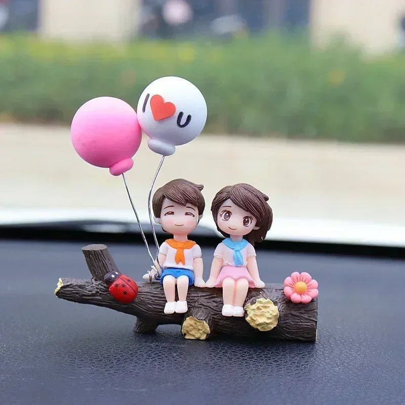 Anime Car Interior Decoration Cute Kissing Couple Action Figure Auto Dashboard Decoration for Car Accessories Interior Woman