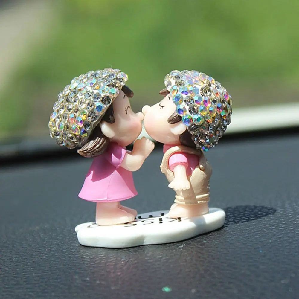 Car Decoration Cartoon Cute Couples Action Figure Figurines Balloon Ornament Auto Interior Dashboard Accessories for Girls Gifts