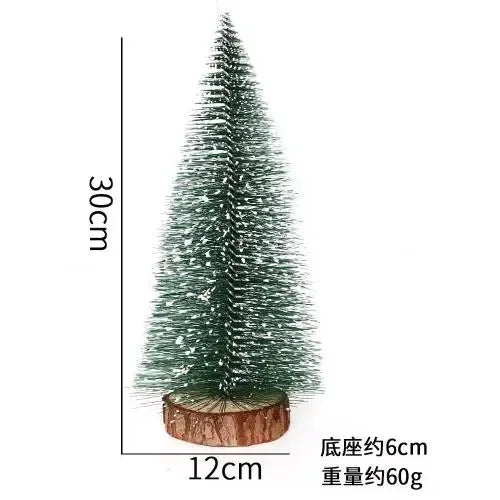 Mini Pine Christmas Tree Artificial Tabletop Decorations Festival Plastic Miniature Trees 2021 New Year Decorations for Xmas