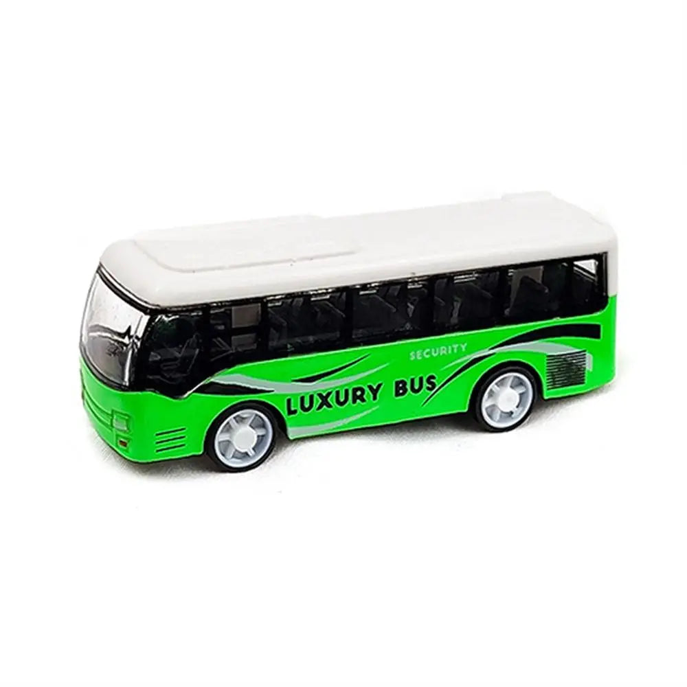 Vehicle Model Alloy Bus Model High Imitation Ornaments Pull Back Car Bus Shape Simulation School Bus Model Collection Toys