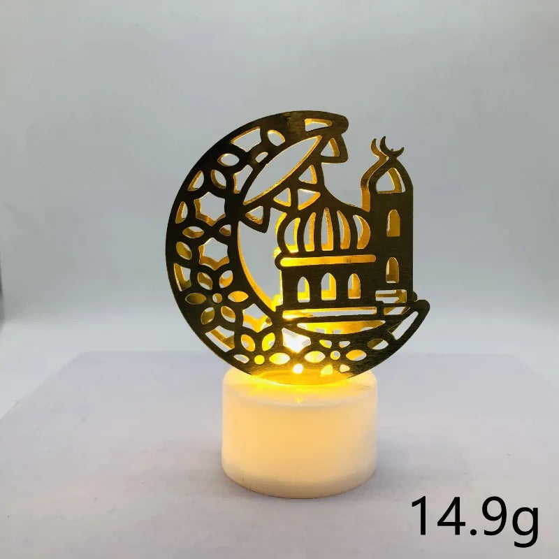 Eid Mubarak LED Candle Small Light Ramadan Kareem Decoration Home Islamic Muslim Festival Party Decoration Eid Al-Fitr Supplies