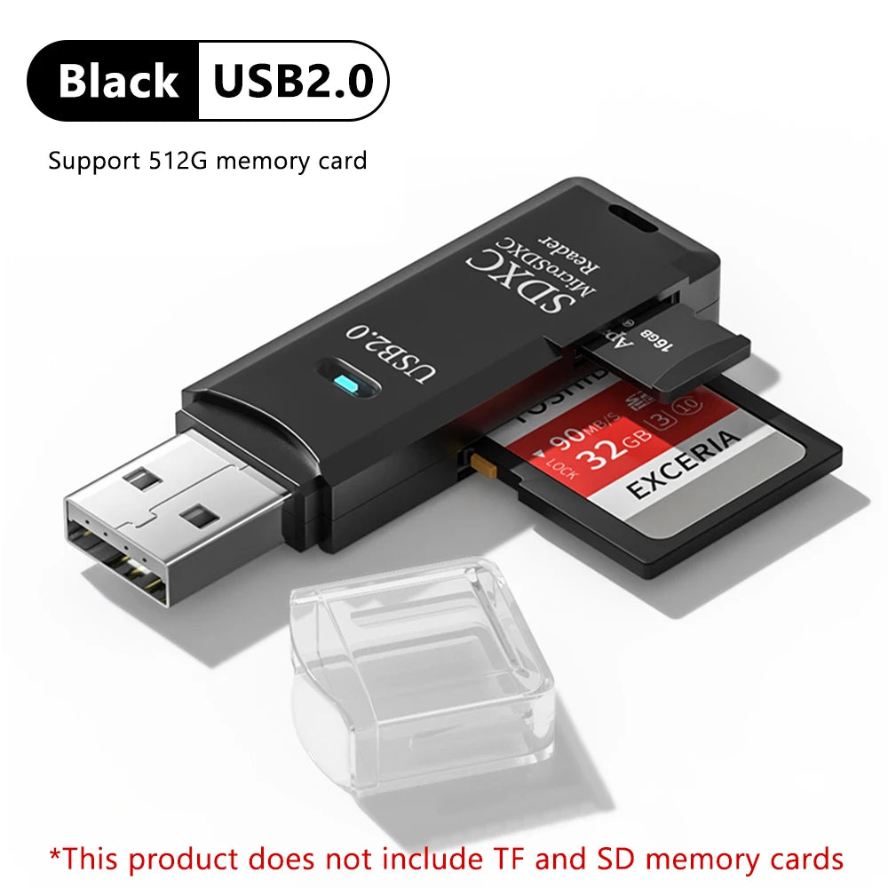 2 in 1 USB 3.0 2.0 Card Reader Micro sd card Reader Usb Adapter High Speed Cardreader TF Memory Card For PC Laptops Accessories